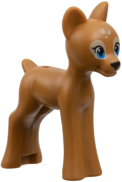 Medium Nougat Deer, Friends Style, Baby Fawn with Medium Azure Eyes, Black Eyelashes and Nose, Tan E