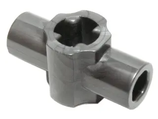 Pearl Dark Gray Technic, Axle Connector Hub with Two Bar Holders Perpendicular (Lightsaber Hilt)