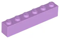 Medium Lavender Brick 1 x 6