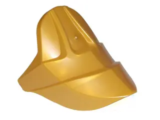 Pearl Gold Hero Factory Shoulder Armor, Elaborate, Curved