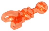 Trans-Neon Orange Hero Factory Arm / Leg with Ball Joint on Axle and Ball Socket