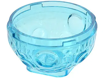 Trans-Light Blue Rock 4 x 4 Arctic Globe, Bottom