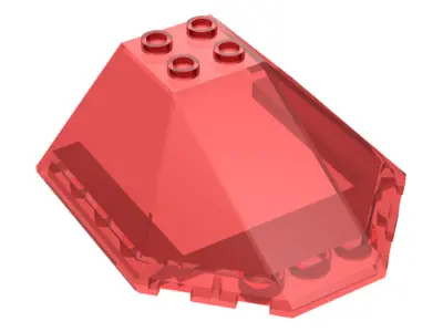 Trans-Red Windscreen 6 x 6 x 2 Canopy