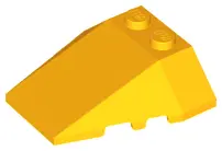 Bright Light Orange Wedge 4 x 4 Triple with Stud Notches