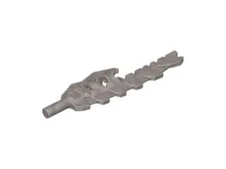 Flat Silver Minifigure, Weapon Sword, Serrated with Bar Holder (Vengious)
