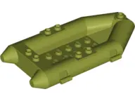Olive Green Boat, Rubber Raft, Small
