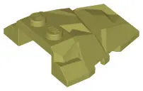Olive Green Wedge 4 x 4 Fractured Polygon Top