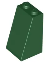 Dark Green Slope 75 2 x 2 x 3 - Solid Studs