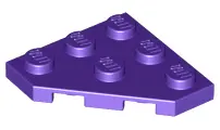 Dark Purple Wedge, Plate 3 x 3 Cut Corner