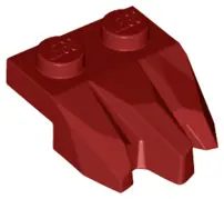 Dark Red Plate, Modified 1 x 2 with 3 Claws / Rock Fingers