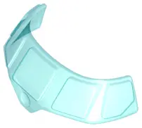 Trans-Light Blue Glass for Aircraft Fuselage Curved Forward 6 x 10 Top with 5 Window Panes
