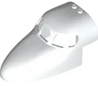 White Aircraft Fuselage Forward Top Curved 6 x 10 x 4 with 5 Window Panes