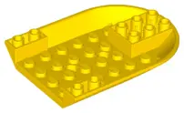 Yellow Aircraft Fuselage Forward Bottom Curved 6 x 8