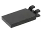 Black Tile, Modified 2 x 3 with 2 U Clips