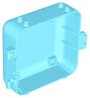Medium Azure Container, Box 3 x 8 x 6 2/3 Half Back