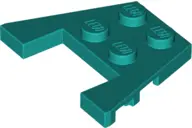 Dark Turquoise Wedge, Plate 3 x 4 with Stud Notches