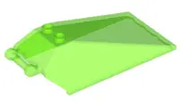 Trans-Bright Green Windscreen 8 x 4 x 2 with 2 Studs and Bar Handle