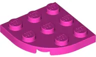 Dark Pink Plate, Round Corner 3 x 3