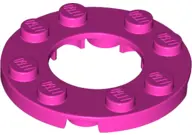 Dark Pink Plate, Round 4 x 4 with 2 x 2 Round Open Center