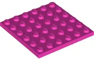 Dark Pink Plate 6 x 6