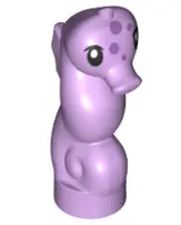 Lavender Seahorse, Friends Style with Black Eyes and Medium Lavender Spots Pattern