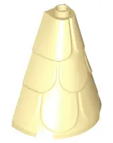Tan Tower Roof 2 x 4 x 4 Half Cone Shaped with Roof Tiles