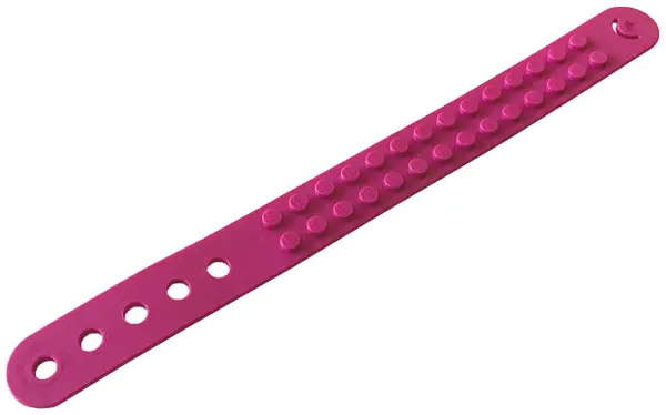 Magenta Bracelet with 2 x 14 Studs and 5 Holes