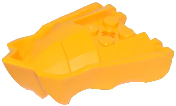 Bright Light Orange Dragon Head (Ninjago) Jaw with Small Spikes and 2 Bar Handles on Back