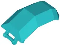 Dark Turquoise Windscreen 4 x 4 x 4 2/3 with Bar Handle