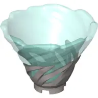 Flat Silver Tornado of Spinjitzu Narrow with Molded Trans-Light Blue Top Pattern