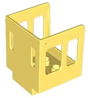 Bright Light Yellow Duplo, Train Steam Engine Cabin 3 x 3 x 3 1/2