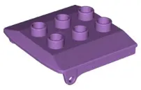 Medium Lavender Duplo Backhoe / Train Cabin Roof