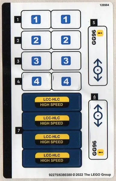 Sticker Sheet for Set 40518 - (92275/6380380)