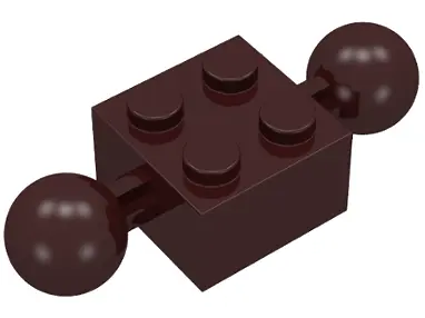 Dark Brown Technic, Brick Modified 2 x 2 with 2 Ball Joints