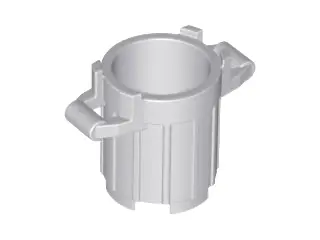 Light Bluish Gray Container, Trash Can with 4 Cover Holders