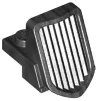 Pearl Dark Gray Vehicle, Grille 1 x 2 x 2 2/3 Sloping
