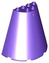Dark Purple Cone Half 8 x 4 x 6