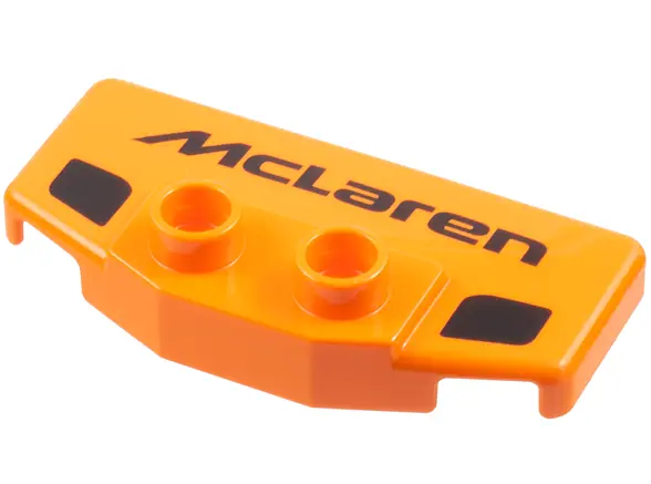 Orange Duplo Rear Spoiler / Wing with Black 'McLaren' and 2 Markings Pattern