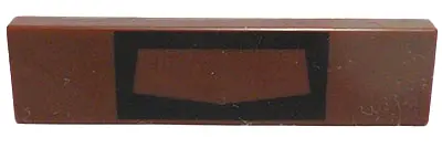 Reddish Brown Tile 1 x 4 with Pentagon in Black Rectangle Pattern (BrickHeadz Captain America Goatee