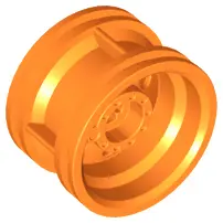 Orange Wheel 30.4mm D. x 20mm with No Pin Holes and Reinforced Rim