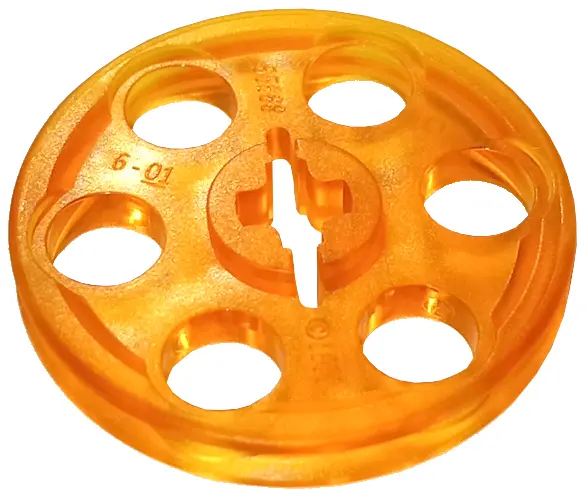 Trans-Orange Technic Wedge Belt Wheel (Pulley)