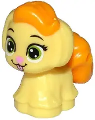 Bright Light Yellow Dog, Whisker Haven Tales, Rapunzel's Puppy with Bright Light Orange Bangs and Ta