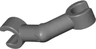 Dark Bluish Gray Arm Skeleton, Bent with Clips at 90 degrees (Vertical Grip)