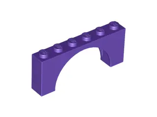 Dark Purple Arch 1 x 6 x 2 - Medium Thick Top without Reinforced Underside
