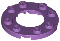 Medium Lavender Plate, Round 4 x 4 with 2 x 2 Round Open Center