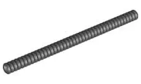 Black Hose, Ribbed 7mm D. 14L / 11.2cm