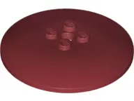 Dark Red Dish 6 x 6 Inverted (Radar) - Solid Studs
