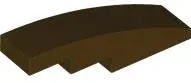 Dark Brown Slope, Curved 4 x 1