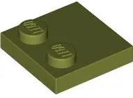 Green Tile, Modified 2 x 2 with Studs on Edge