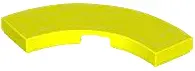 Yellow Tile, Round Corner 3 x 3 Macaroni